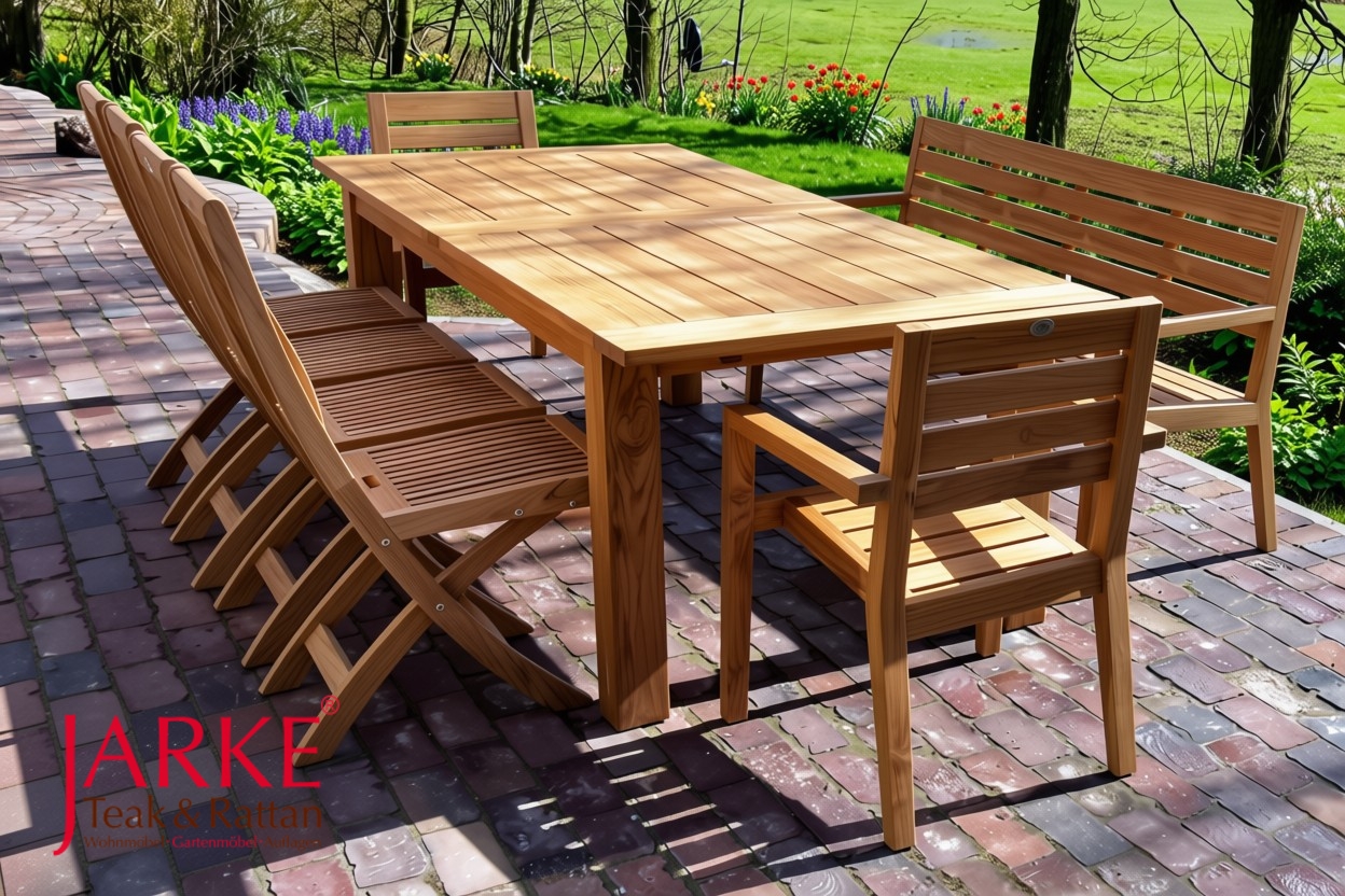 Teak Auziehtisch Gigant
