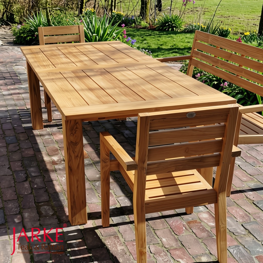 Teak Auziehtisch Gigant