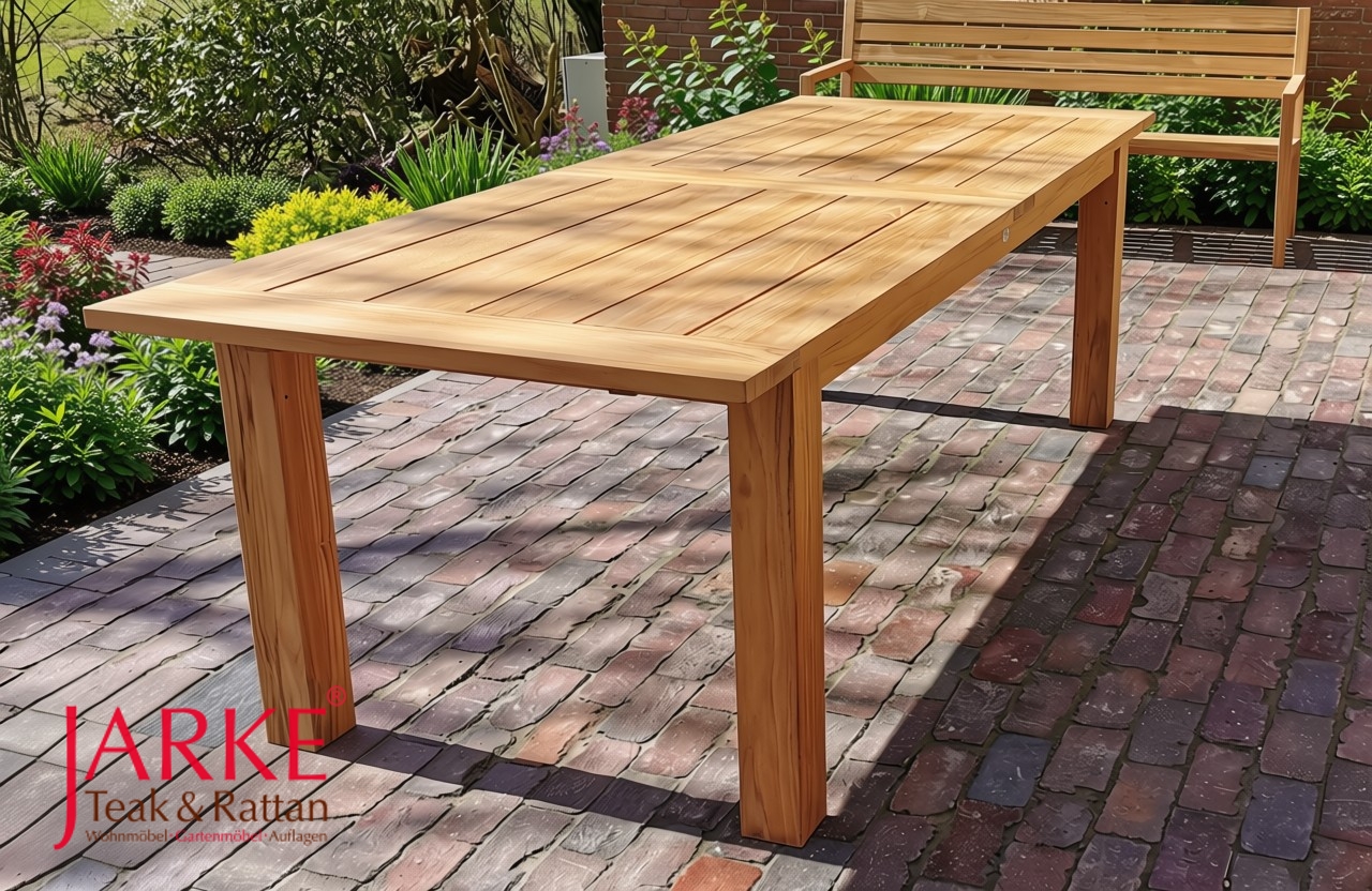 Teak Auziehtisch Gigant