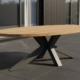 Teak Tisch "Kira" in Elipsenform