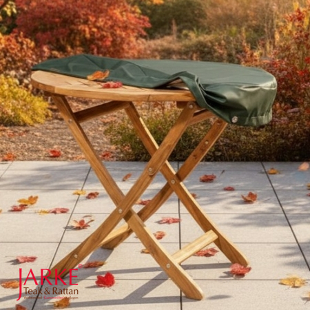 Atmungsaktive Schutzhülle für Gartentisch mit 15 cm Abhang