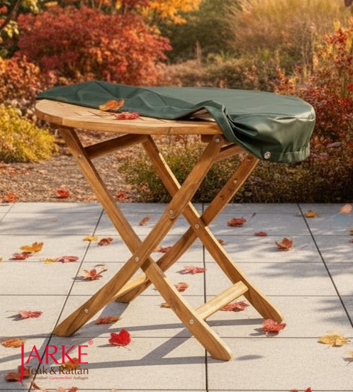 Atmungsaktive Schutzhülle für Gartentisch mit 15 cm Abhang