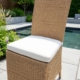 Outdoor Stuhl "Avery" Natural Honey, mit Teakbeinen, Hussenkissen, Einzelstück