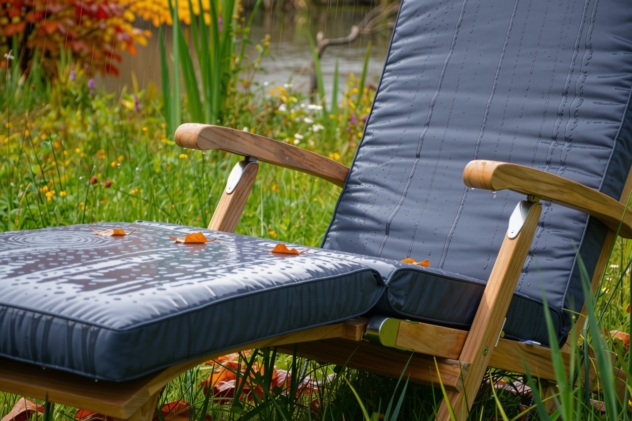 Outdoor Auflagen im Regen